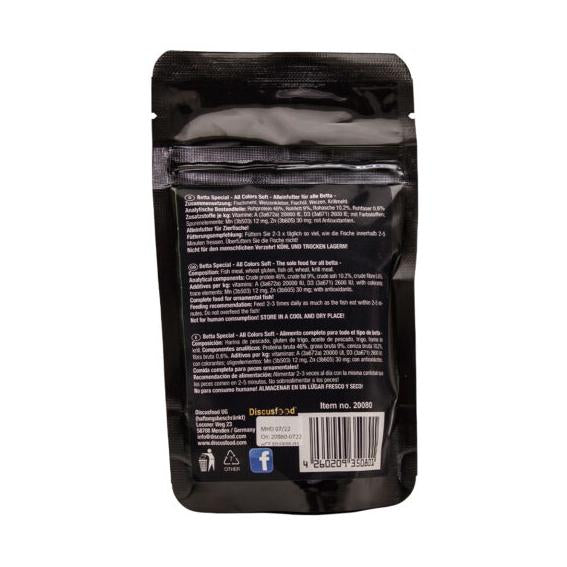 DiscusFood Betta Special - Premium Betta Food - Color Enhancer (50g)