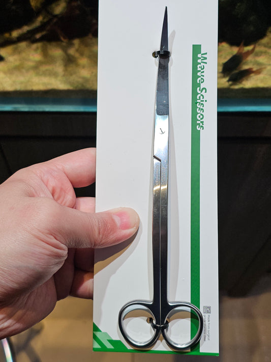 Wave scissors (25cm) by Aquatic Farmer - Stainless Steel Aquascaping Tools 2.0 (Surgical Grade)