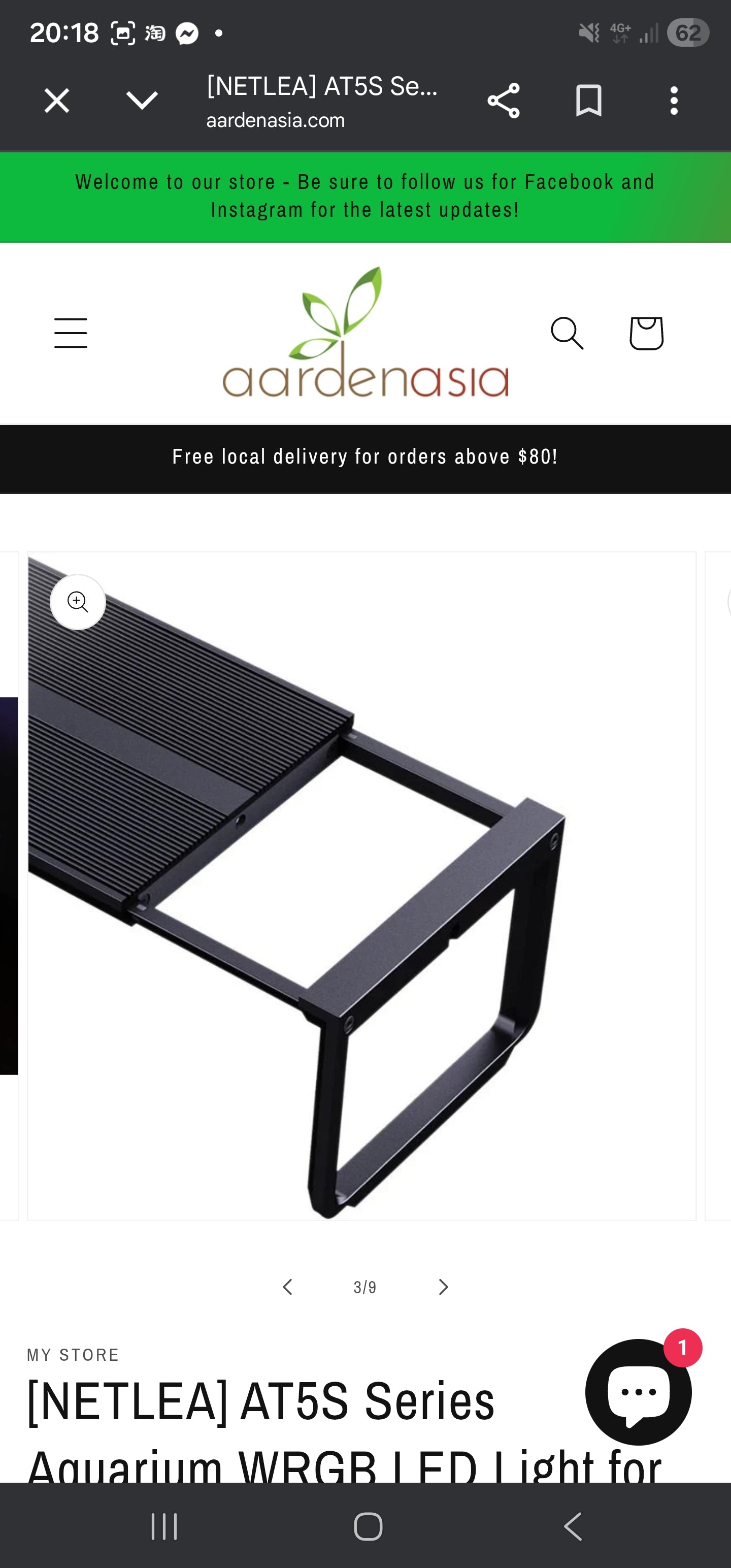 NETLEA- AT5S Series Aquarium WRGB LED Light for Planted Aquarium(30cm/45cm/60cm/90cm/120cm)