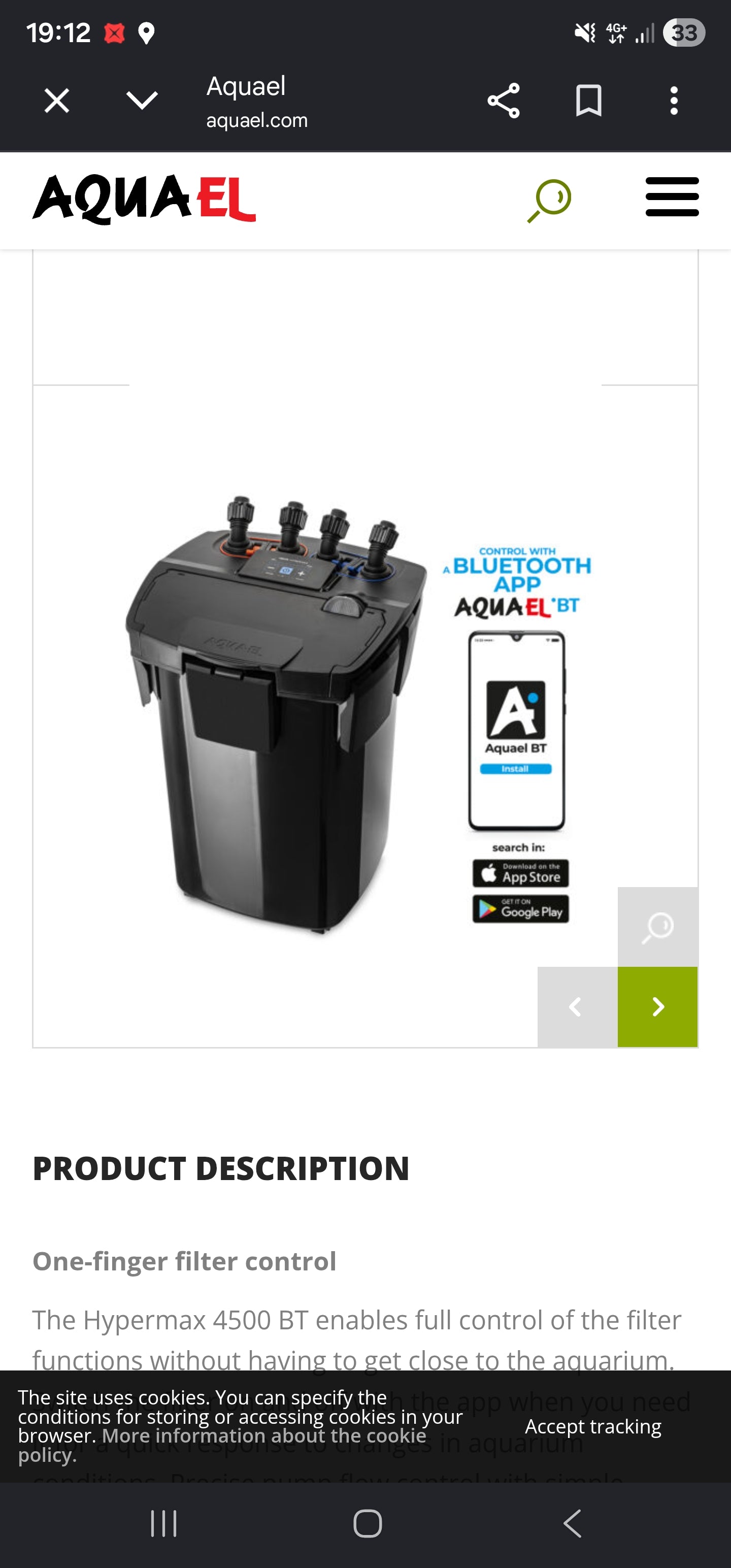AQUAEL HYPERMAX 4500 BT CANISTER FILTER (Bluetooth version)