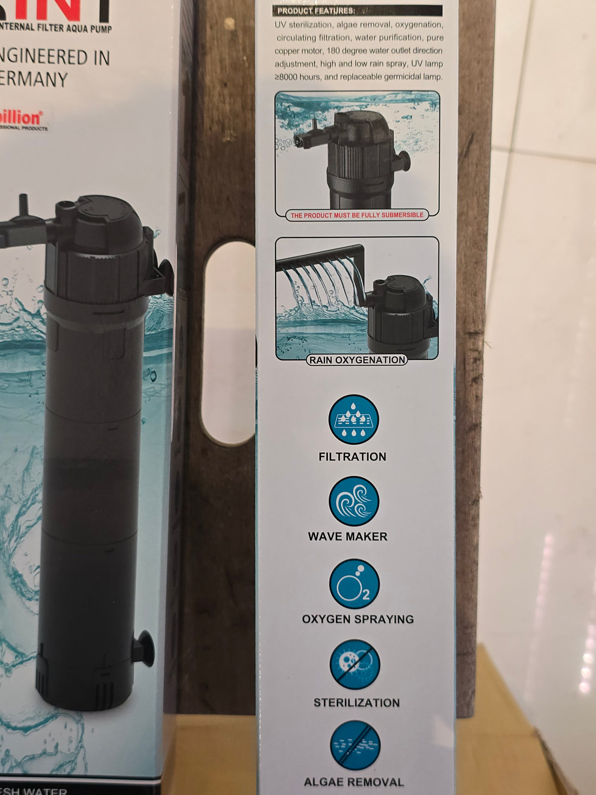 Seabillion 5 in 1 internal filter aqua pump (UV)