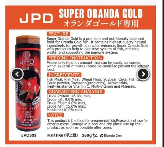 JPD Super Oranda Gold 260g (JPD503)