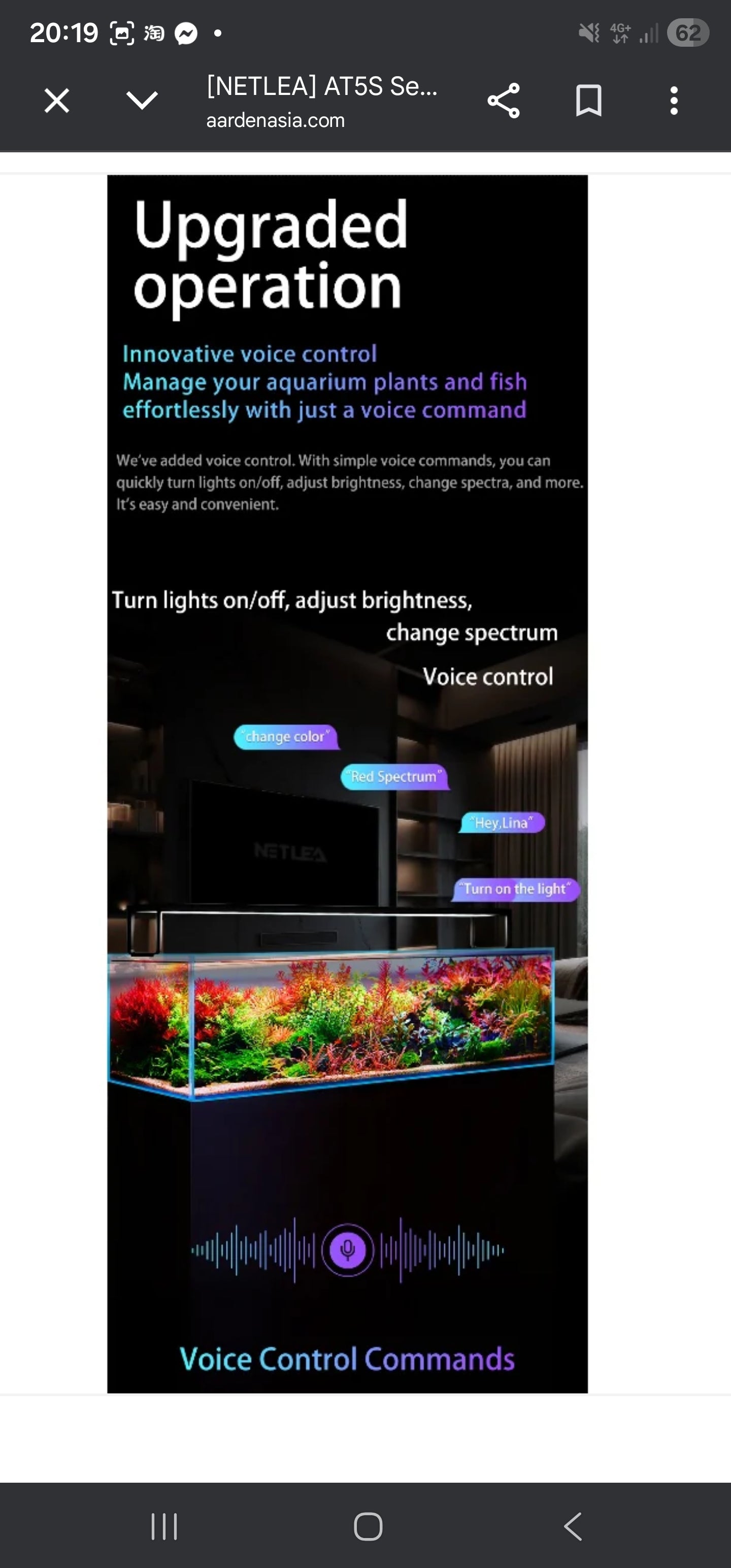 NETLEA- AT5S Series Aquarium WRGB LED Light for Planted Aquarium(30cm/45cm/60cm/90cm/120cm)