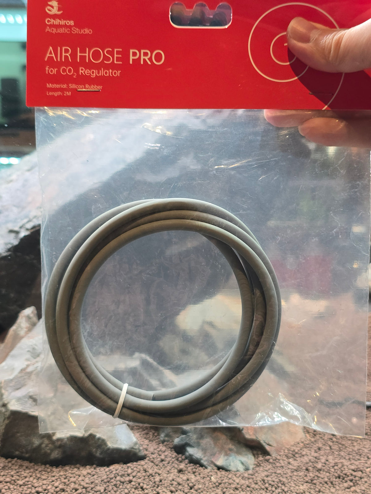 Chihiro CO2 tube grey silicone 2m