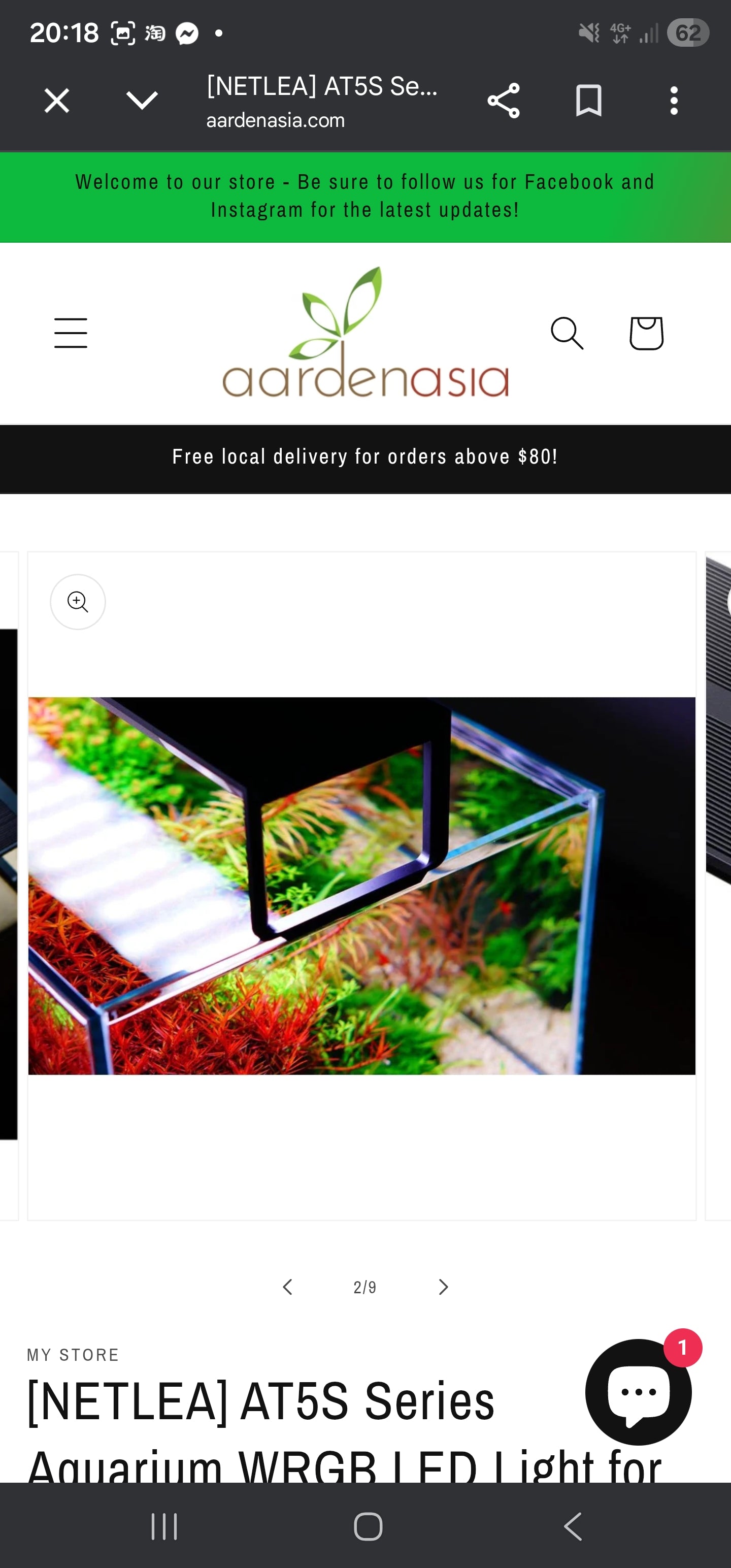 NETLEA- AT5S Series Aquarium WRGB LED Light for Planted Aquarium(30cm/45cm/60cm/90cm/120cm)