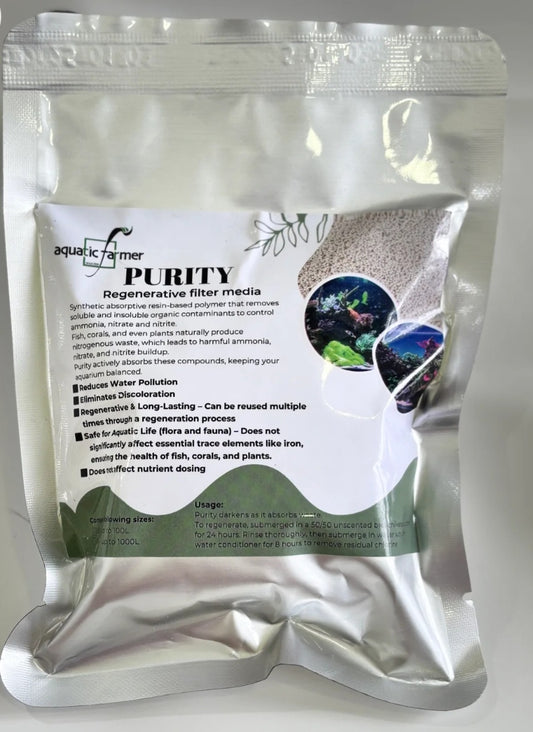 Aquatic Farmer Purity - Regenerative filter media to control ammonia, nitrate and nitrite