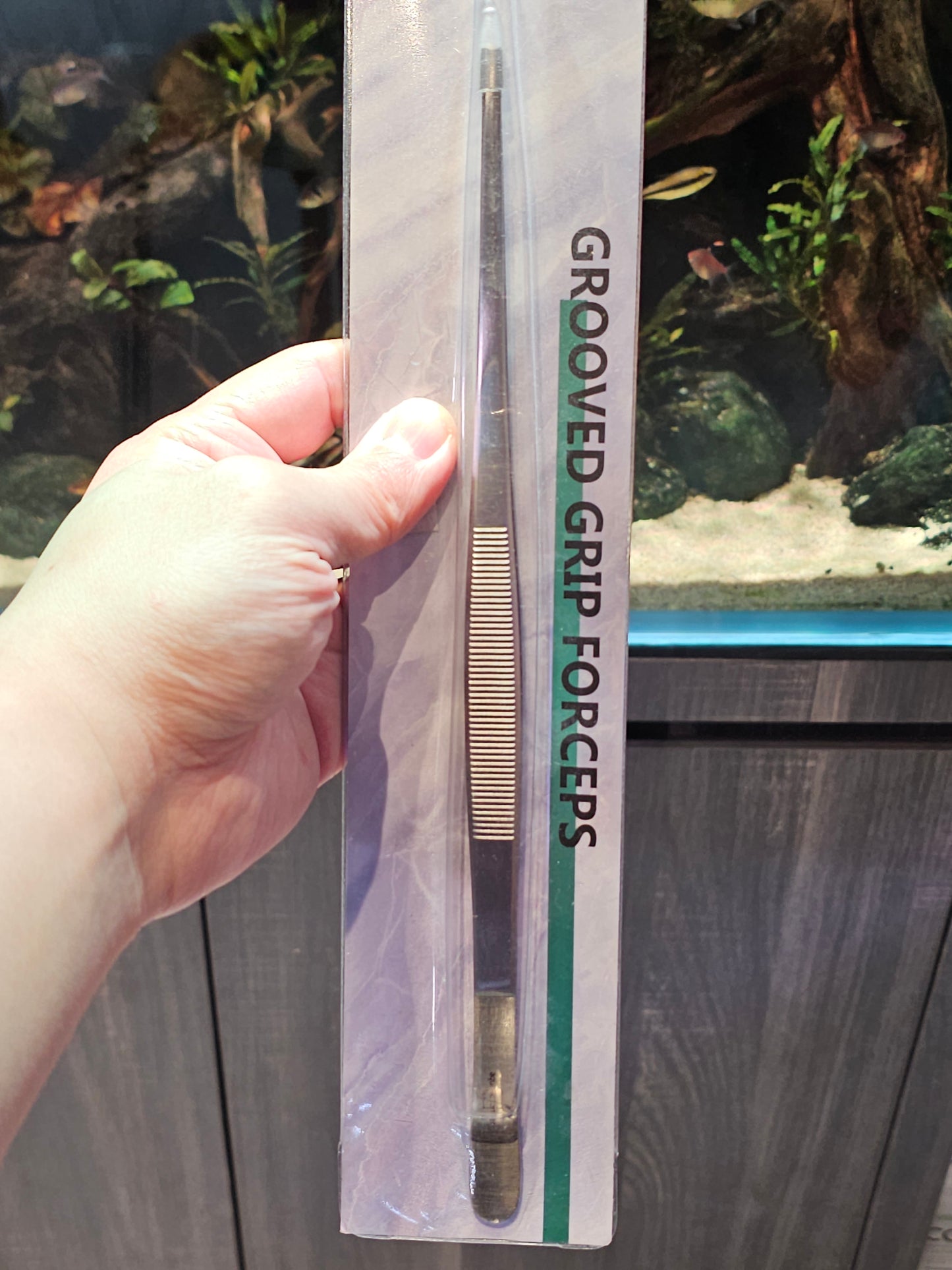 Grooved Forceps (26cm) Aquascaping Tweezers by Aquatic Farmer - Stainless Steel Aquascaping Tools 2.0 (Surgical Grade)
